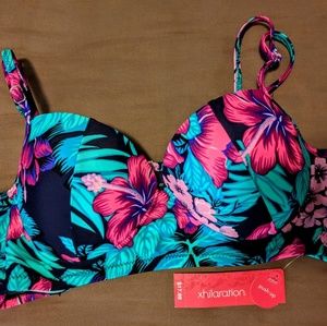 Push-up bikini swim top